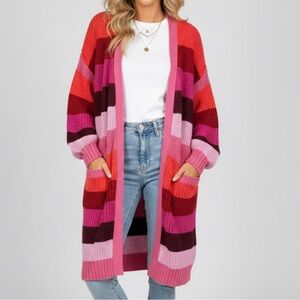 St. John's Bay Colorful Striped Cardigan